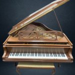 Chippendale Steinway Grand Piano, Model M